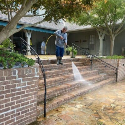 Active Brick Stairwell and Cement Flooring Pressure washing in Chattanooga TN by QualityPRO Power Washing