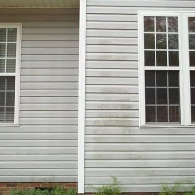 Dirty Vinyl Siding before Power Washing in Chattanooga TN by QualityPRO Power Washing