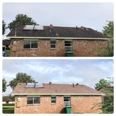 Before & After Roof Cleaning in Chattanooga TN by QualityPRO Power Washing