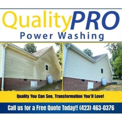 Before and After House Cleaning in Chattanooga TN by QualityPRO Power Washing