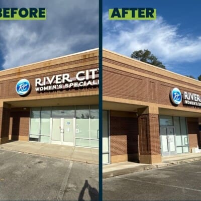 River City Rust removal Before and After Cleaning in Chattanooga TN by QualityPRO Power Washing