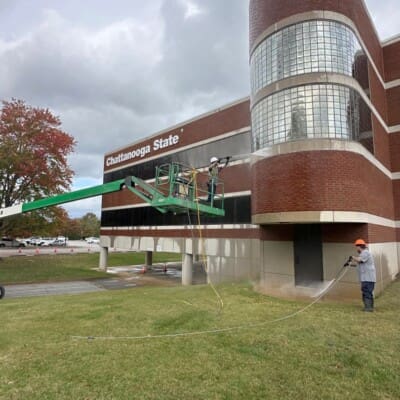 Chattanooga State University Walls and Window Pressure Washing in Chattanooga TN by QualityPRO Power Washing