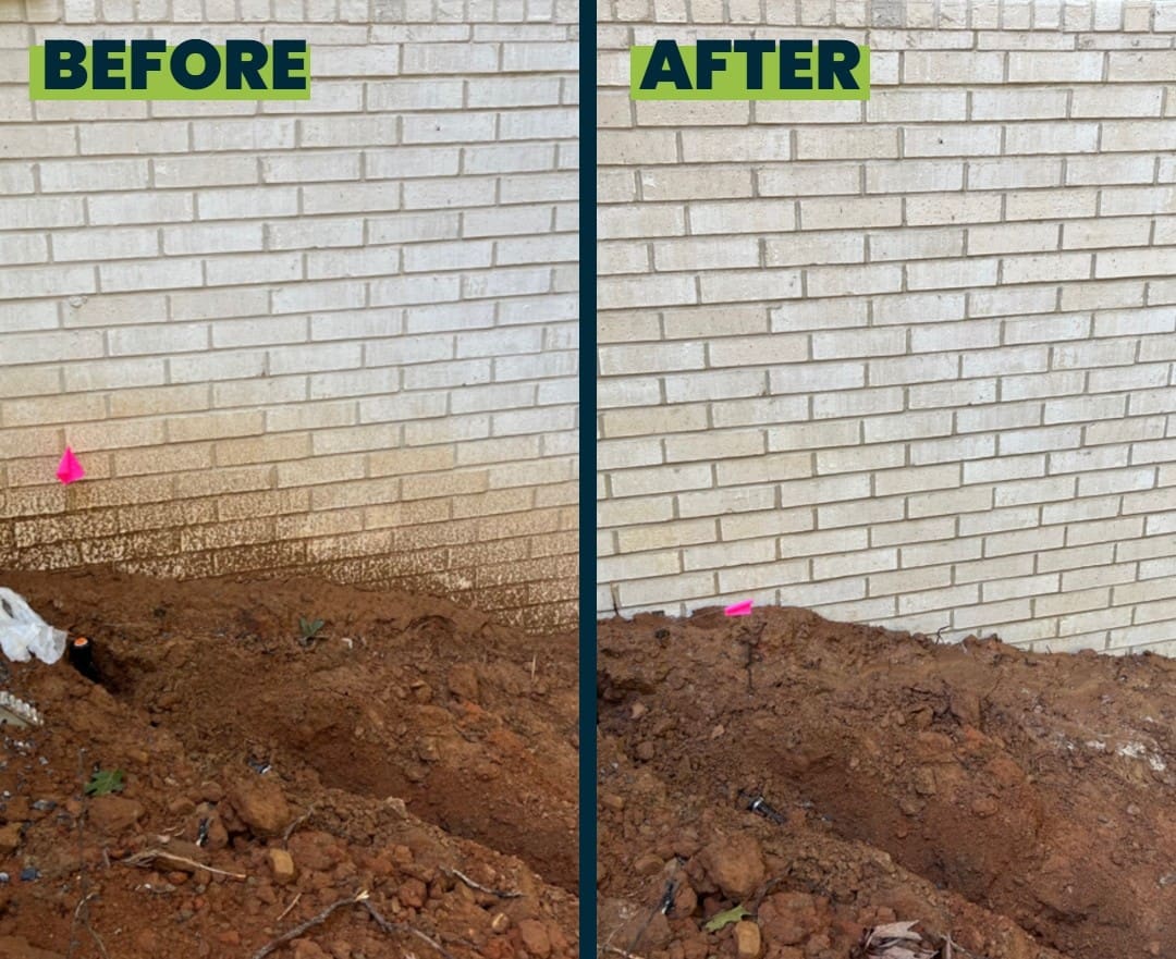 Before and after clay removal in chattanooga tn by qualitypro power washing