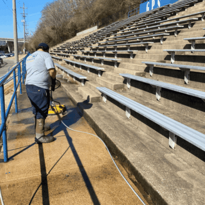 Stadium Concrete Cleaning in Chattanooga TN by QualityPRO Power Washing