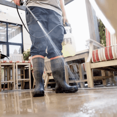 Commercial Concrete Cleaning at the Embassy Suits in Chattanooga TN by QualityPRO Power Washing