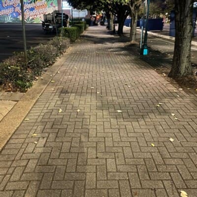 Before Stone Sidewalk Cleaning in Chattanooga TN by QualityPRO Power Washing