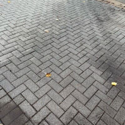 Brick and Stone Sidewalk Before Pressure Washing in Chattanooga TN by QualityPRO Power Washing