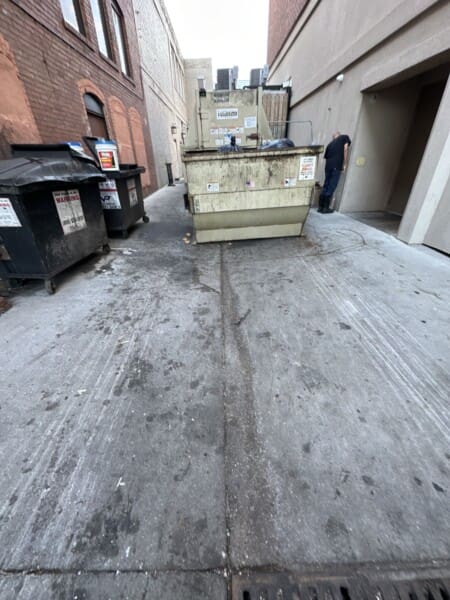 Back Alleyway Before Pressure Washing in Chattanooga TN by QualityPRO Power Washing