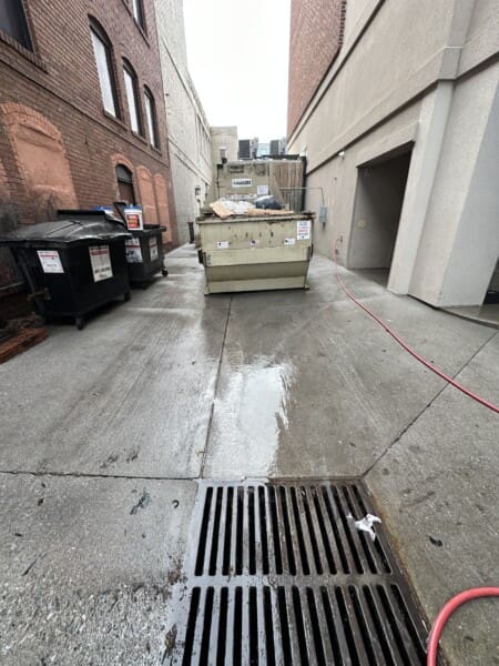 Back Alleyway After Pressure Washing in Chattanooga TN by QualityPRO Power Washing