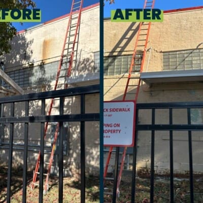 Rust Removal and Chatt Foundation Before and After Pressure Washing in Chattanooga TN by QualityPRO Power Washing