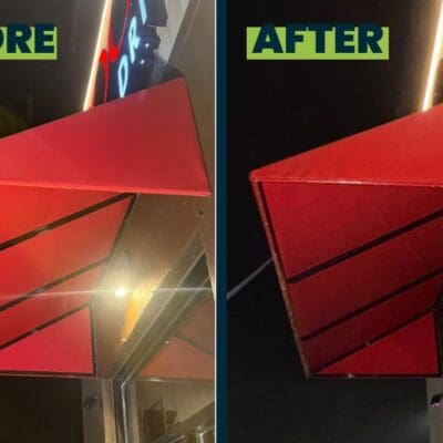 Before & After Awning Cleaning in Chattanooga TN by QualityPRO Power Washing
