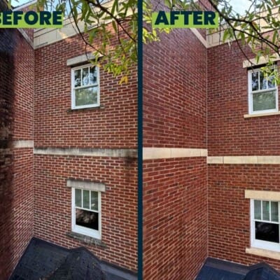 Cherry Street Brick Building Pressure Washing in Chattanooga TN by QualityPRO Power Washing