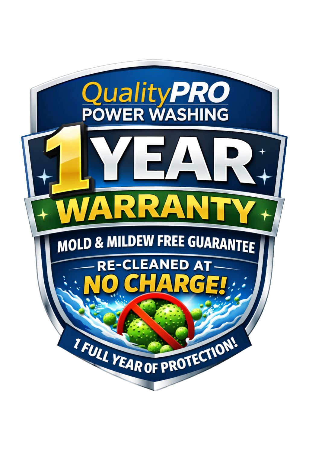QualityPRO Power Washing House Washing 1 Year Mold & Mildew Free Guarantee