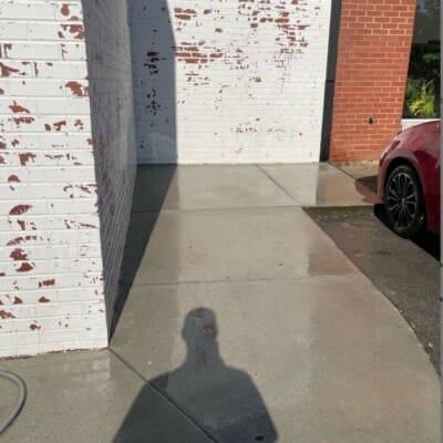 Massey's Kitchen After Front Building and Sidewalk Pressure Washing in Chattanooga TN by QualityPRO Power Washing