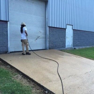 After Pressure Washing of Warehouse Driveway in Chattanooga TN by QualityPRO Power Washing