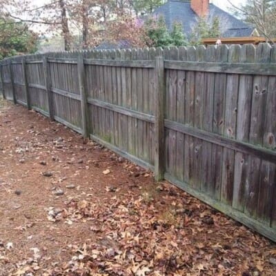 Before Backyard Fence Power Washing in Chattanooga TN by QualityPRO Power Washing