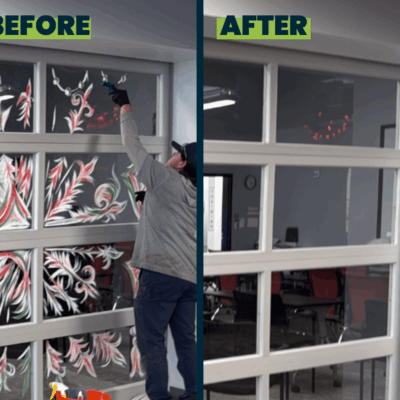 Before and after window cleaning Jennie Brockman