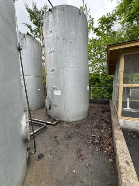 Fleet pressure washing completed on tanker trailers and a service truck, removing heavy road film, grime, and buildup to restore a brighter, cleaner finish and a more professional fleet appearance.