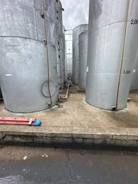 Fleet pressure washing completed on tanker trailers and a service truck, removing heavy road film, grime, and buildup to restore a brighter, cleaner finish and a more professional fleet appearance.