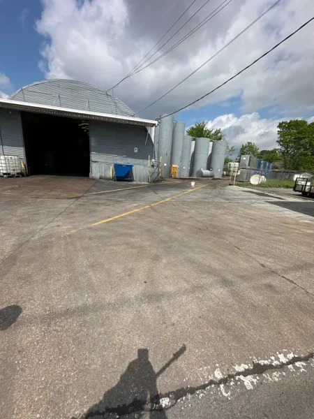 Fleet pressure washing completed on tanker trailers and a service truck, removing heavy road film, grime, and buildup to restore a brighter, cleaner finish and a more professional fleet appearance.