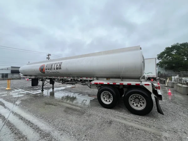 Fleet pressure washing completed on tanker trailers and a service truck, removing heavy road film, grime, and buildup to restore a brighter, cleaner finish and a more professional fleet appearance.