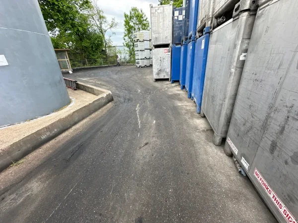 Fleet pressure washing completed on tanker trailers and a service truck, removing heavy road film, grime, and buildup to restore a brighter, cleaner finish and a more professional fleet appearance.