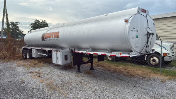 Fleet pressure washing completed on tanker trailers and a service truck, removing heavy road film, grime, and buildup to restore a brighter, cleaner finish and a more professional fleet appearance.