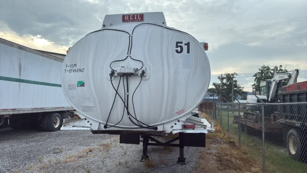 Fleet pressure washing completed on tanker trailers and a service truck, removing heavy road film, grime, and buildup to restore a brighter, cleaner finish and a more professional fleet appearance.