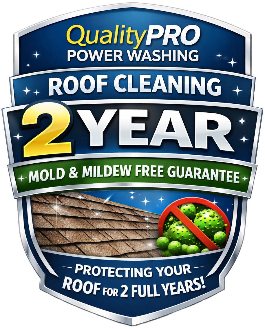 QualityPRO Power Washing Roof Cleaning 2 Year Mold & Mildew Free Guarantee