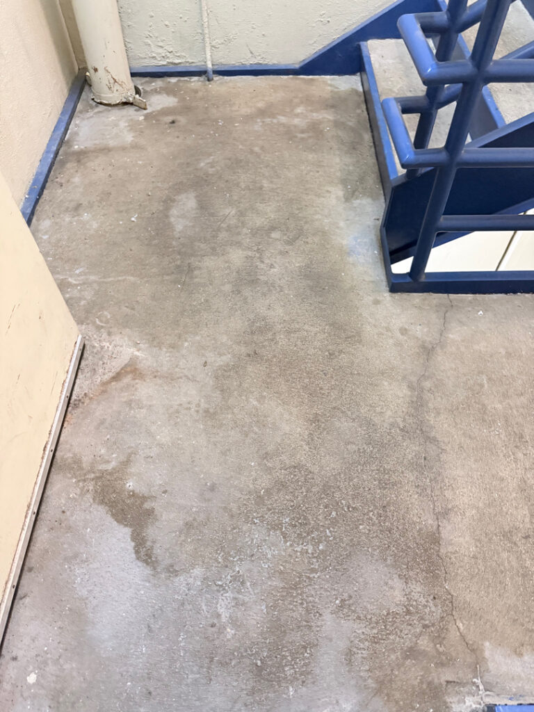 Stairwell cleaning by QualityPRO Power Washing