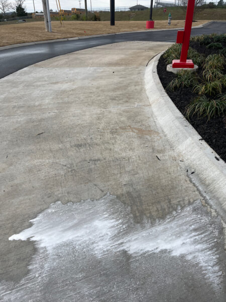 This commercial cleaning project in Fort Oglethorpe restored the property's exterior appeal by thoroughly washing the building, delicate awnings, concrete drive-thru lanes, dumpster area, and parking pads.
