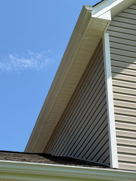 This project involved a comprehensive soft wash and gentle scrubbing of a two-story home's exterior, front steps, retaining wall, and covered back porch in Apison to remove organic buildup and grime, backed by a 1-year mold and mildew warranty.
