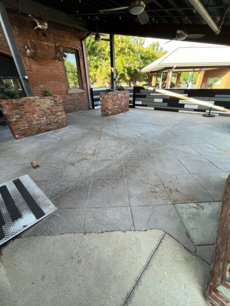 Comprehensive exterior cleaning of the Urban Stack’s sidewalks, patio, and side entrance will be performed using specialized detergents and surface cleaning equipment to remove grease, debris, and gum.