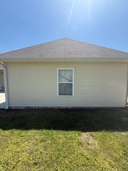 This project in Ider featured a comprehensive soft wash of the residence and garage along with a restorative surface treatment of the driveway and walkways to remove organic growth and prepare exterior wood surfaces for painting.