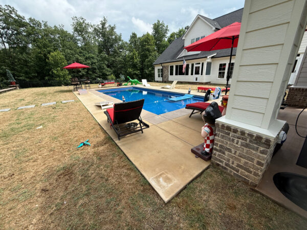 This project involved a complete exterior cleaning of a Chattanooga property, utilizing a gentle soft wash on the home's various siding materials and a pressure wash on surrounding concrete surfaces to remove dirt, mold, and stains.