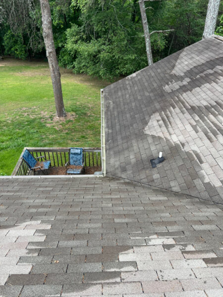 This project involved a complete exterior maintenance visit for a one-story home in Harrison that included cleaning the gutters and downspouts, blowing debris off the asphalt shingle roof, and washing the first-story exterior window glass.