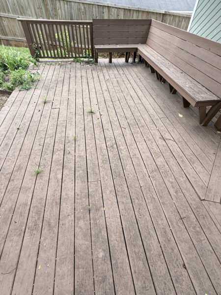 This project involved a comprehensive soft wash cleaning of a one-story residence, metal garage, and wood deck in Chattanooga to remove organic growth and dirt while preserving the integrity of all exterior surfaces.