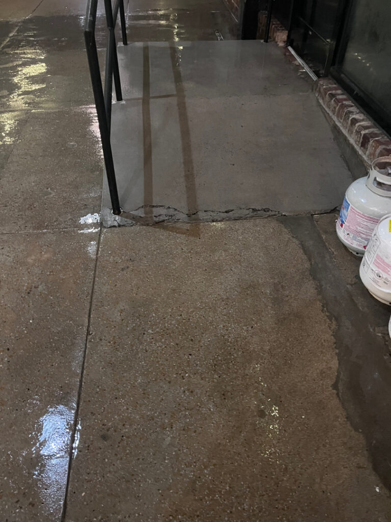 This project involved a recurring monthly pressure washing maintenance service for a busy Chattanooga commercial property to clean high-traffic concrete access points, ramps, and patios, ensuring a safe, clean, and professional appearance for customers and staff.