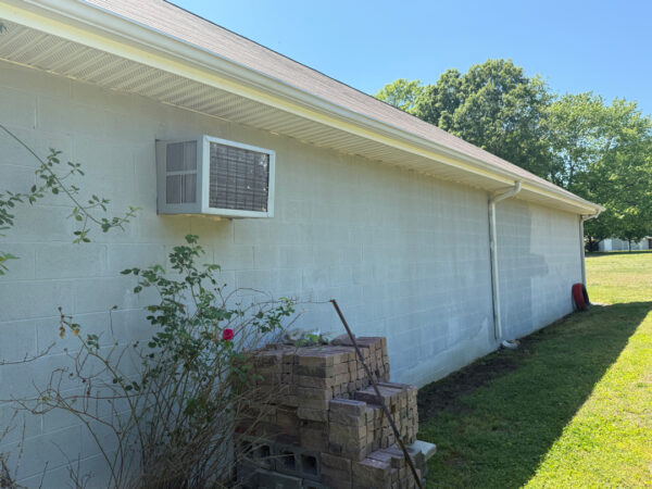 This project in Ider featured a comprehensive soft wash of the residence and garage along with a restorative surface treatment of the driveway and walkways to remove organic growth and prepare exterior wood surfaces for painting.