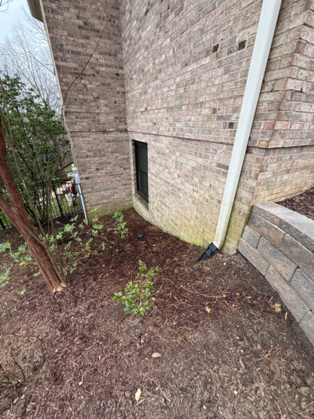 The work performed consists of soft washing and rinsing the primary structure's exterior surfaces, three rear decks, a treehouse with its decks and bridges, and surface cleaning the concrete flatwork, all backed by a one-year warranty against mold and mildew regrowth.