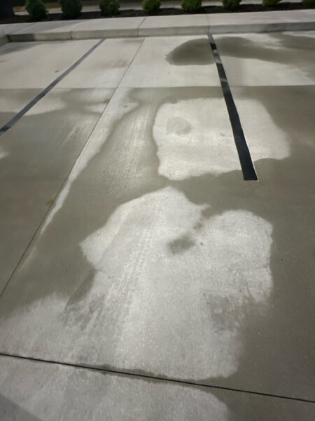 This commercial exterior restoration project in Ooltewah revitalized the property's curb appeal by thoroughly cleaning the building's facade, awnings, drive-thru lane, dumpster pad, and parking areas to remove heavy grime, stains, and organic buildup.