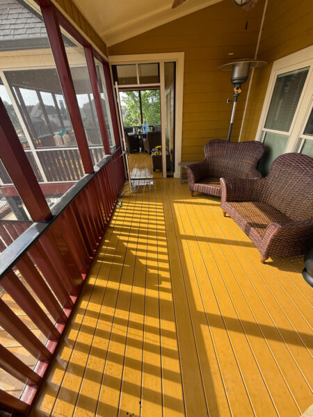This comprehensive exterior restoration in Soddy-Daisy utilized professional soft-wash and pressure washing techniques to clean the home's siding, concrete surfaces, pool deck, three wood decks, patio furniture, retaining walls, and both interior and exterior windows.
