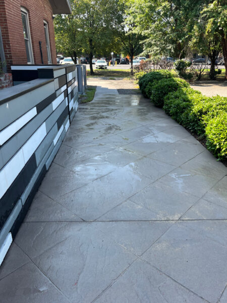 Comprehensive exterior cleaning of the Urban Stack’s sidewalks, patio, and side entrance will be performed using specialized detergents and surface cleaning equipment to remove grease, debris, and gum.
