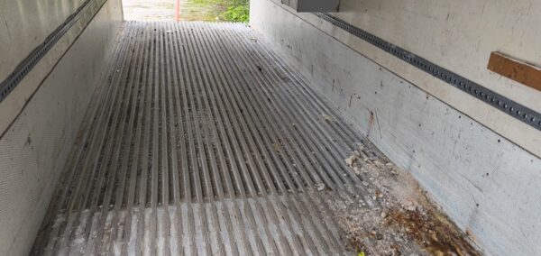 This project involved inspecting, prepping, pressure washing, and drying the interior of a GFS storage trailer in Chattanooga to restore a clean, residue-free environment suitable for continued storage use.