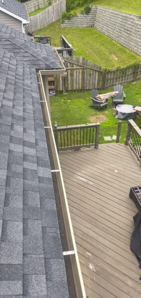 This project involved a comprehensive exterior refresh of a two-story Chattanooga home, including a soft-wash house cleaning with a mold warranty, a driveway concrete wash, gutter debris removal, and exterior window cleaning to restore both curb appeal and functionality.
