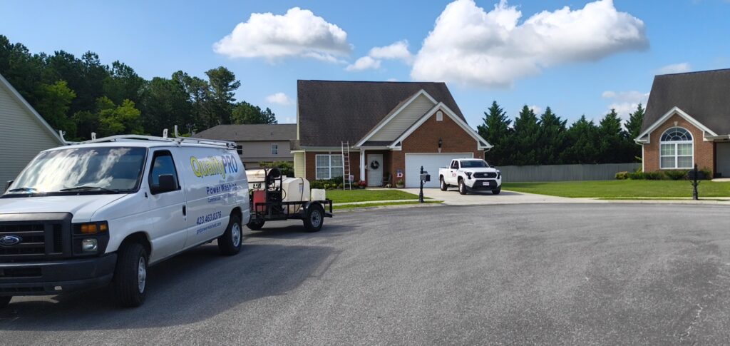This project involved a comprehensive gutter cleaning, flushing, and downspout inspection across a 31-unit townhome community in Fort Oglethorpe, with all debris collected and removed to ensure clean surrounding grounds and fully functional drainage systems.