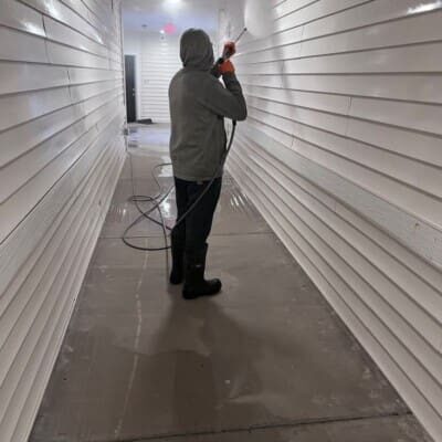 In action bridgeway apartments breezeway walls cleaning in chattanooga tn by qualitypro power washing