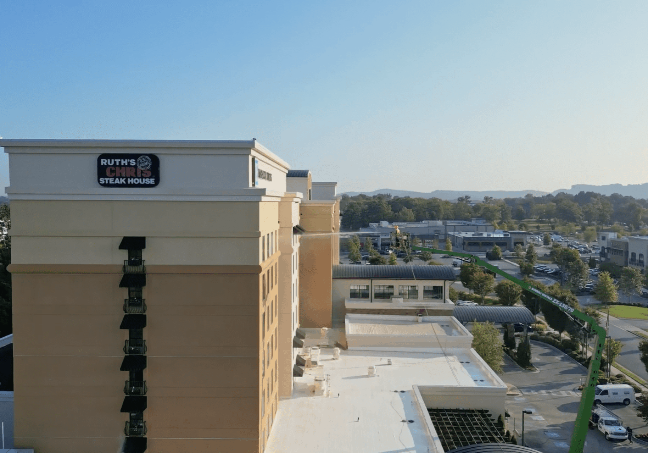 Commercial Pressure Washing at the Embassy Suites in Chattanooga TN by QualityPRO Power Washing