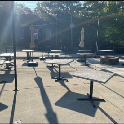 Masseys kitchen outside dining area before pressure washing in chattanooga tn by qualitypro power washing