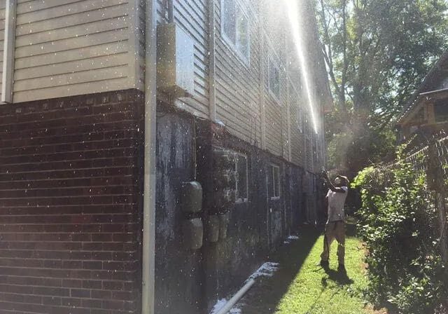Second story window and house pressure washing in chattanooga tn by qualitypro power washing